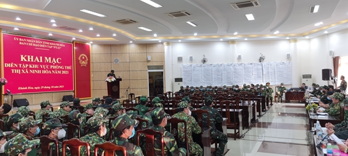 Diễn tập khu vực phòng thủ thị xã Ninh Hòa năm 2021